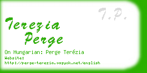 terezia perge business card